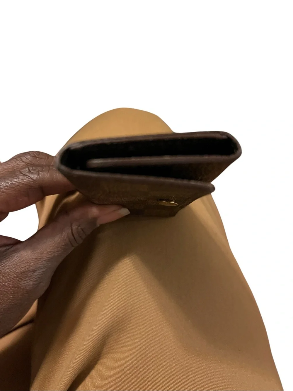 Brown Checkered Key Holder